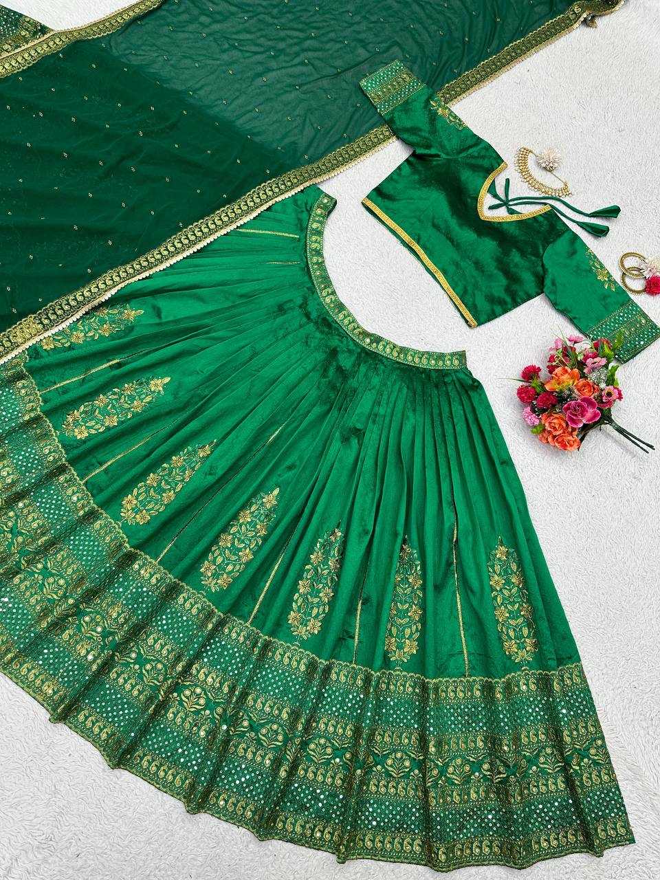 YNF MALBARI SILK RIN162 256 WHOLESALE LEHENGAS MANUFACTURER